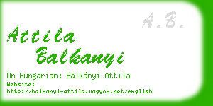 attila balkanyi business card